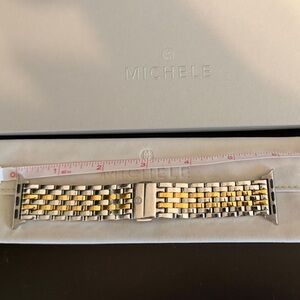 MICHELE 20mm Apple Watch Bracelet Watchband – Silver/Gold (Used) all links